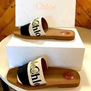 Chloe flats/ slides, size 9